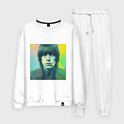 Костюм хлопковый мужской Brian Jones Pop Glitch Art, цвет: белый