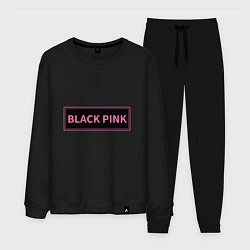 Костюм хлопковый мужской Логотип Блек Пинк, цвет: черный