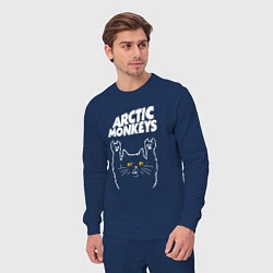 Костюм хлопковый мужской Arctic Monkeys rock cat, цвет: тёмно-синий — фото 2