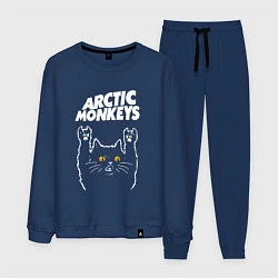 Костюм хлопковый мужской Arctic Monkeys rock cat, цвет: тёмно-синий