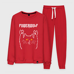 Костюм хлопковый мужской Powerwolf rock cat, цвет: красный