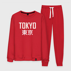 Костюм хлопковый мужской Japan - Tokyo, цвет: красный