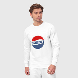 Костюм хлопковый мужской Pepsi, цвет: белый — фото 2