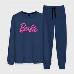 Костюм хлопковый мужской Блестящий логотип Барби, цвет: тёмно-синий