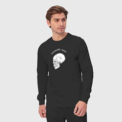 Костюм хлопковый мужской Skull Memento Mori, цвет: черный — фото 2