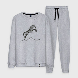 Костюм хлопковый мужской Открой свой дикий стиль, цвет: меланж