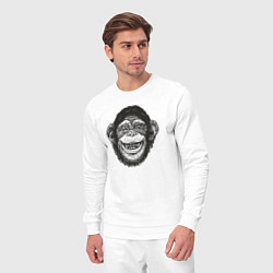 Костюм хлопковый мужской Smile monkey, цвет: белый — фото 2