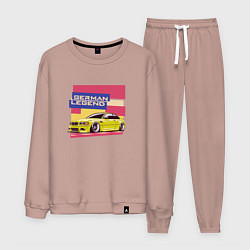 Костюм хлопковый мужской BMW M3 German Legend, цвет: пыльно-розовый