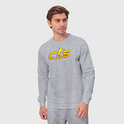 Костюм хлопковый мужской CS2 yellow logo, цвет: меланж — фото 2