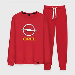 Костюм хлопковый мужской Opel sport auto, цвет: красный