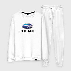 Костюм хлопковый мужской Subaru sport auto, цвет: белый