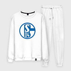 Костюм хлопковый мужской Schalke 04 fc club, цвет: белый