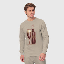 Костюм хлопковый мужской Black beer, цвет: миндальный — фото 2