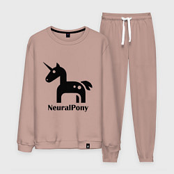 Костюм хлопковый мужской Neural Pony, цвет: пыльно-розовый