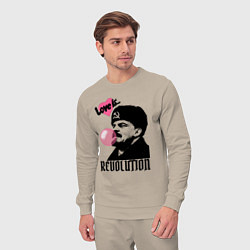 Костюм хлопковый мужской Ленин любовь и революция, цвет: миндальный — фото 2