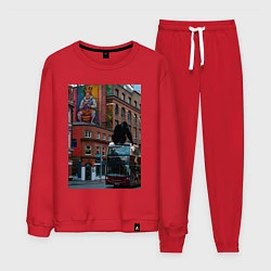 Костюм хлопковый мужской MoMo - Лондон, цвет: красный