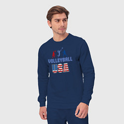 Костюм хлопковый мужской USA volley, цвет: тёмно-синий — фото 2