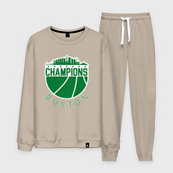 Костюм хлопковый мужской Boston champions, цвет: миндальный