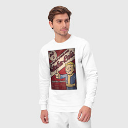 Костюм хлопковый мужской Vault boy - nuclear cola, цвет: белый — фото 2
