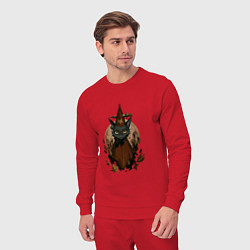 Костюм хлопковый мужской Мэй Боровски в костюме, цвет: красный — фото 2