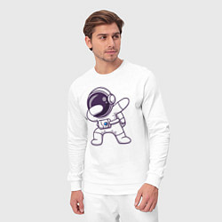 Костюм хлопковый мужской Космонавт dab, цвет: белый — фото 2