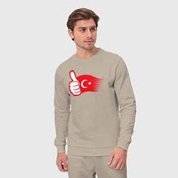 Костюм хлопковый мужской Турецкий лайк, цвет: миндальный — фото 2