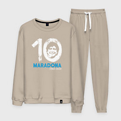 Костюм хлопковый мужской Maradona 10, цвет: миндальный