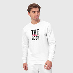 Костюм хлопковый мужской The real boss, цвет: белый — фото 2