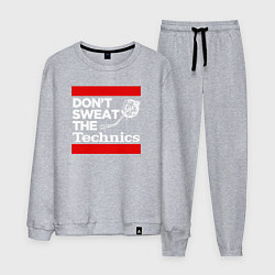 Костюм хлопковый мужской Dont sweat the Technics, цвет: меланж