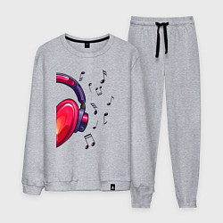 Мужской костюм The heart in the headphones left