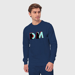 Костюм хлопковый мужской Depeche Mode - DM logo, цвет: тёмно-синий — фото 2