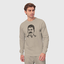 Костюм хлопковый мужской Сталин анфас, цвет: миндальный — фото 2