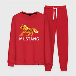 Костюм хлопковый мужской Mustang firely art, цвет: красный