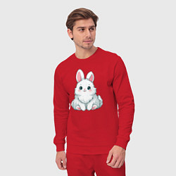 Костюм хлопковый мужской Пушистый аниме кролик, цвет: красный — фото 2