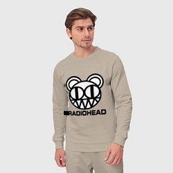 Костюм хлопковый мужской Radiohead logo bear, цвет: миндальный — фото 2