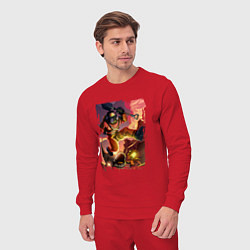 Костюм хлопковый мужской Lethal Сompany: Running Fugu, цвет: красный — фото 2