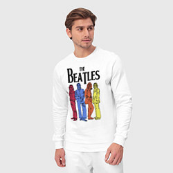 Костюм хлопковый мужской The Beatles all, цвет: белый — фото 2
