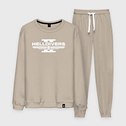 Костюм хлопковый мужской Helldivers 2: Logo, цвет: миндальный