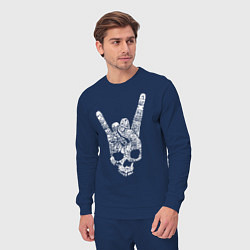 Костюм хлопковый мужской Metal skull direction, цвет: тёмно-синий — фото 2