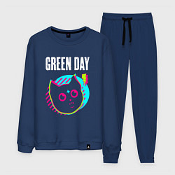 Костюм хлопковый мужской Green Day rock star cat, цвет: тёмно-синий