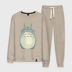 Костюм хлопковый мужской Neighbor Totoro, цвет: миндальный