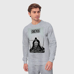 Костюм хлопковый мужской Зоро Ророноа Ван Пис, цвет: меланж — фото 2