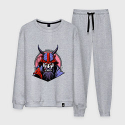 Костюм хлопковый мужской Samurai evil face, цвет: меланж