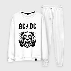 Костюм хлопковый мужской AC DC - rock panda, цвет: белый