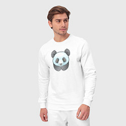 Костюм хлопковый мужской Маленькая забавная панда, цвет: белый — фото 2