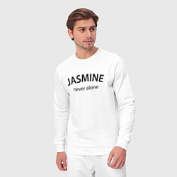 Костюм хлопковый мужской Jasmine never alone - motto, цвет: белый — фото 2