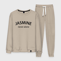 Костюм хлопковый мужской Jasmine never alone - motto, цвет: миндальный