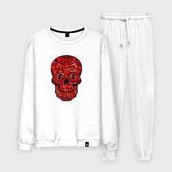 Мужской костюм Red decorative skull