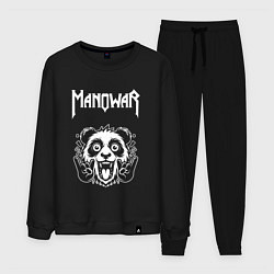 Костюм хлопковый мужской Manowar rock panda, цвет: черный