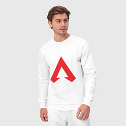 Костюм хлопковый мужской Logo apex legends, цвет: белый — фото 2